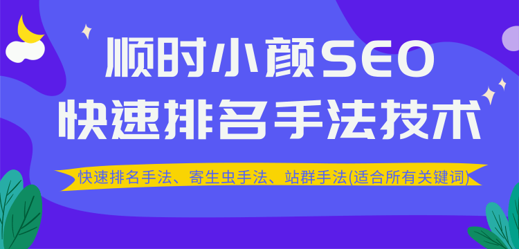 顺时小颜SEO快速排名手法技术教程、寄生虫手法、站群手法(适合所有关键...插图