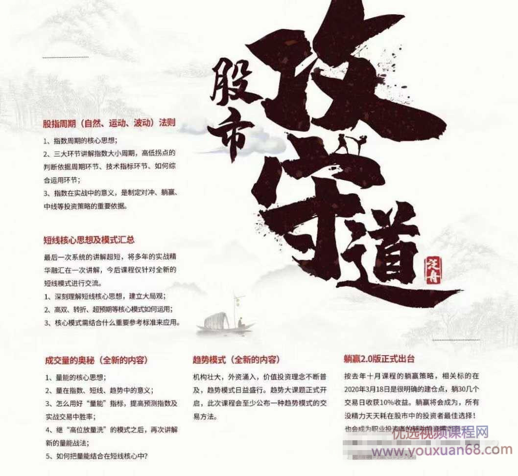 泛舟2020股市攻守道课件+笔记躺赢策略插图 泛舟2020股市攻守道课件+笔记躺赢策略插图