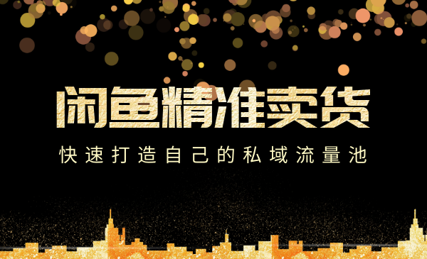 闲鱼如何快速卖货精准引流打造私域流量池插图