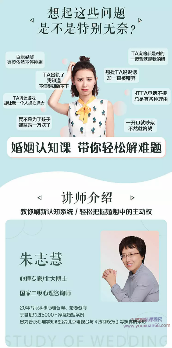 朱志慧:20堂课破除婚姻危机,让夫妻更亲密的婚姻必修课插图 朱志慧:20堂课破除婚姻危机,让夫妻更亲密的婚姻必修课插图