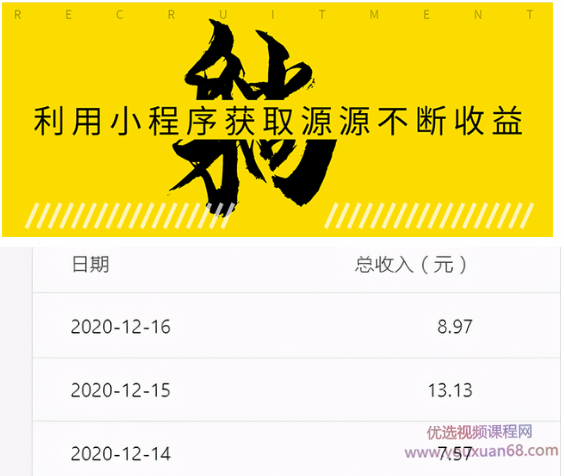 躺赚项目:如何利用小程序为自己获取源源不断的收益,轻松月入10000+ ...插图 躺赚项目:如何利用小程序为自己获取源源不断的收益,轻松月入10000+ ...插图