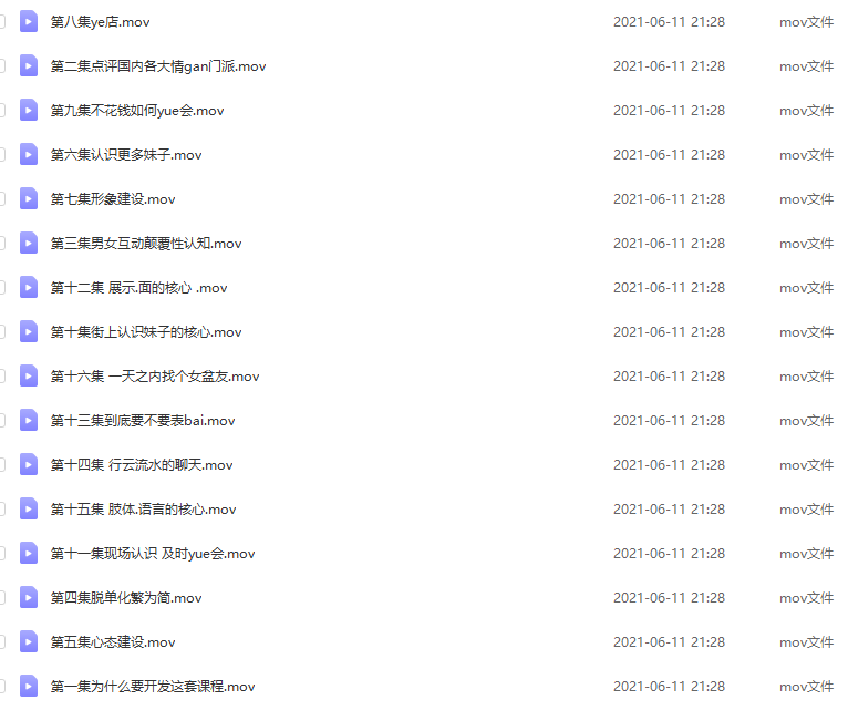 混沌哥真男人教学课程（更新版）