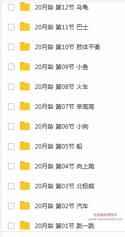 20个月宝宝早教游戏课程视频全套（56集）插图