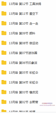 13个月宝宝早教训练方案课程视频全套(56集)插图 13个月宝宝早教训练方案课程视频全套(56集)插图