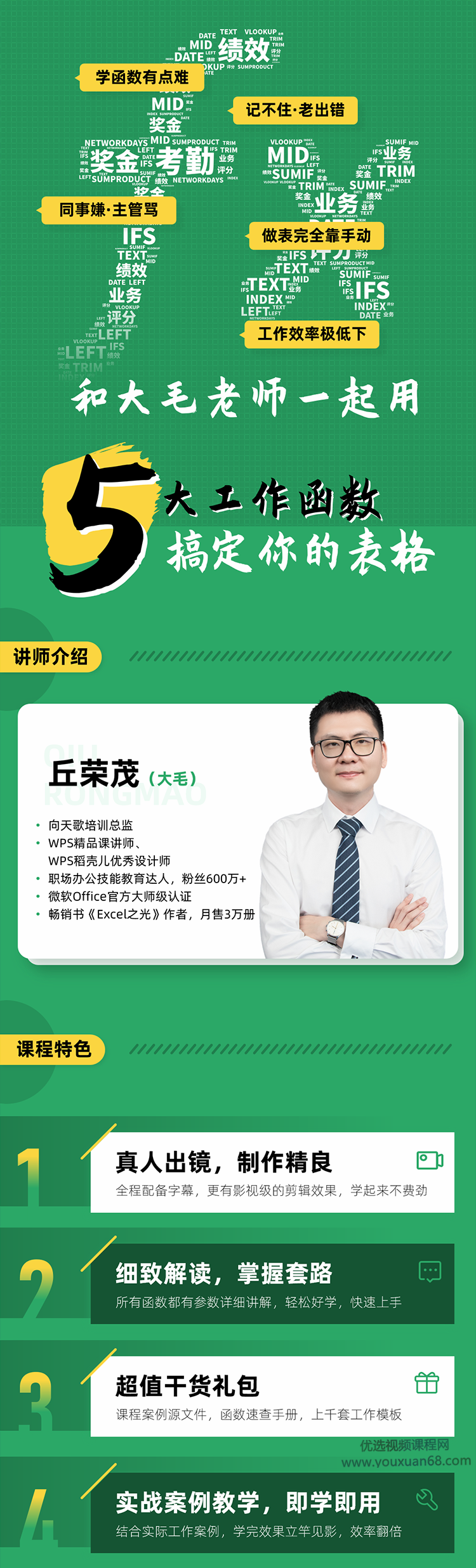 五大工作函数搞定你的表格WPS高效办公