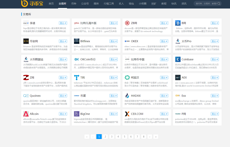 帝国CMS：仿寻币宝区块链导航网站源码、区块链资讯、虚拟数字币插图1
