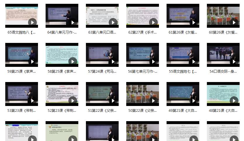 小学三年级语文上册课本知识点同步教学视频(部编版 上学期 65小讲)插图