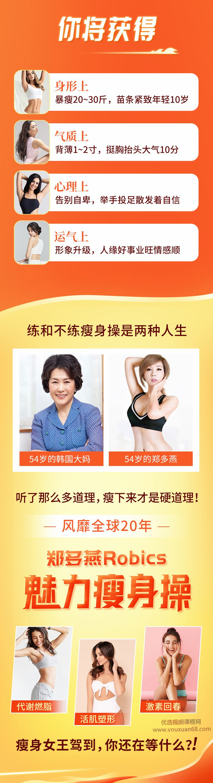 瘦身女王郑多燕全程带练:32天 Robics,魅力瘦身操,带你打造“长瘦不老...插图 瘦身女王郑多燕全程带练:32天 Robics,魅力瘦身操,带你打造“长瘦不老...插图