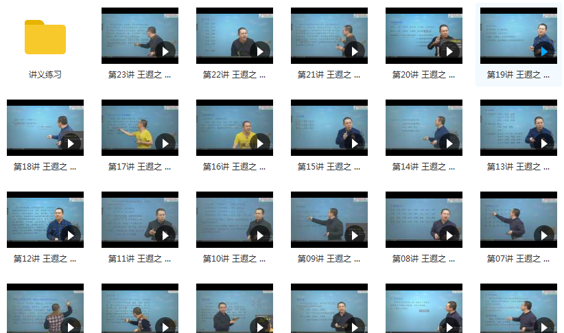 通用版高二语文上学期知识点成绩同步提高网课教学视频(王遐之老师 23讲...插图