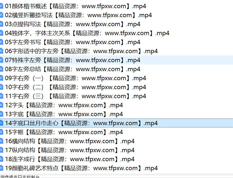 张志庆老师-毛笔颜楷书法教学视频 百度云下载插图