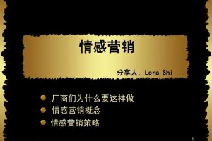 莫七七情感营销课《品牌+情感，用户更忠诚》