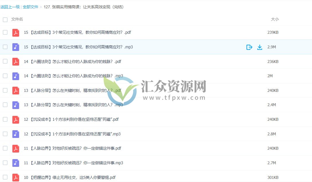张萌黄金人脉课《让关系高效变现》视频课程插图1