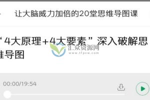 申一帆《让大脑威力加倍的20堂思维导图课》“4大原理+4大要素”深入破解思维导图