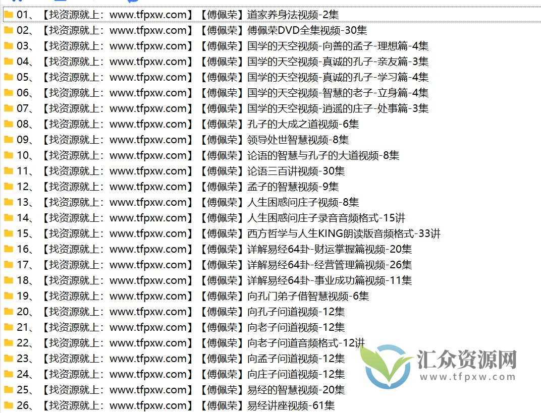 傅佩荣讲座视频合集百度云下载插图