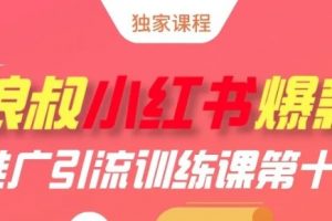 狼叔《小红书爆款推广引流训练课第十期》带你轻松玩转小红书
