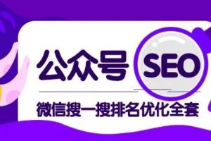 公众号SEO-微信搜一搜排名优化全套课程