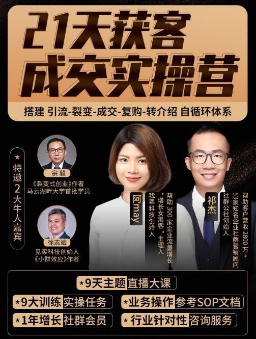 《21天获客裂变成交实操营》手把手教你搞定获客和成交两大难题插图