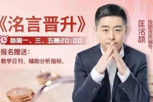2021年匡洺颉洺言晋升网络课+指标，提升选股能力、把握热点题材