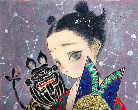 猫君大白：2019岩彩手绘技法古风人物绘制