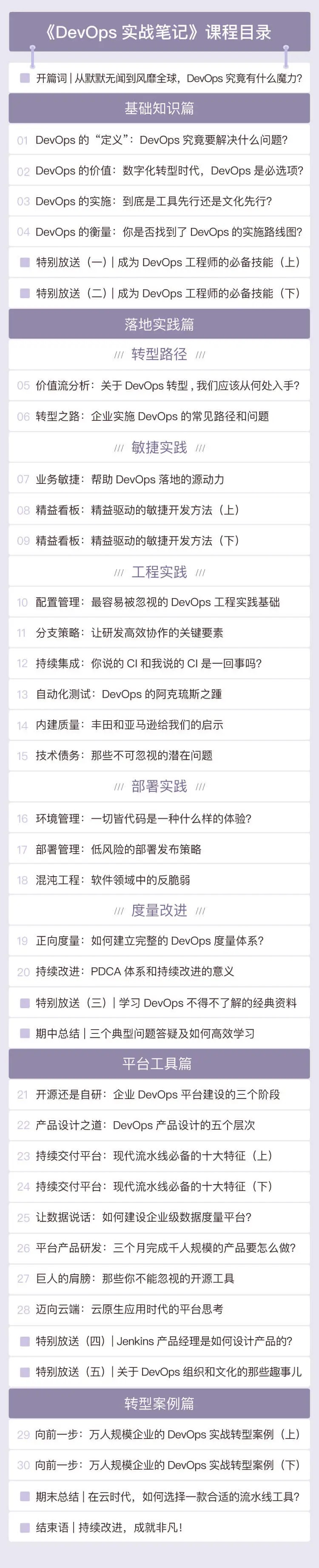极客时间《DevOps实战笔记》精要 30 计，让 DevOps 快速落地插图