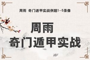 周雨奇门实战例题1~5录像视频