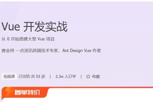 极客时间·唐金州《Vue开发实战》从 0 开始搭建大型 Vue 项目