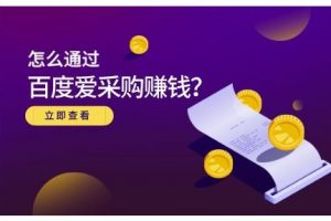 大王·怎么通过百度爱采购赚钱