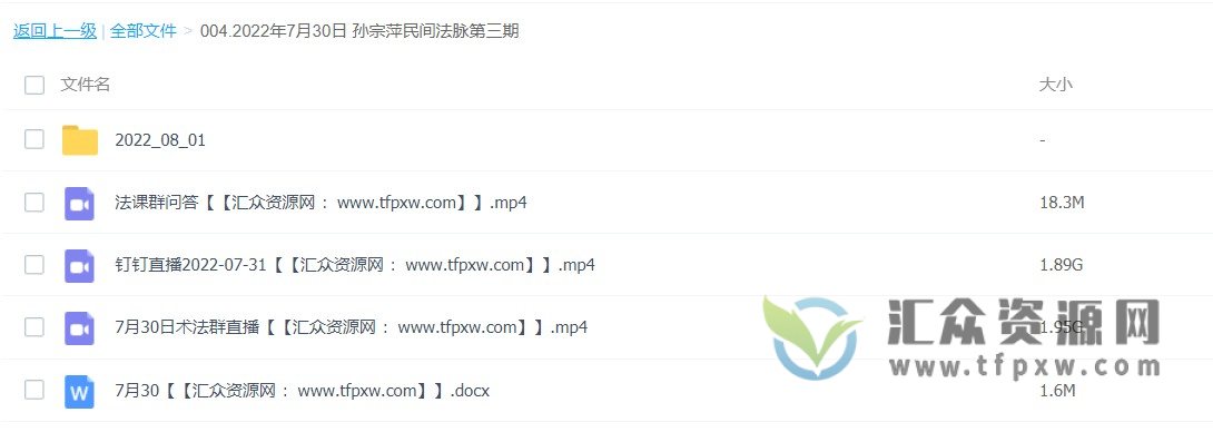 孙宗萍民间法脉2022年8月第三期视频+课件插图