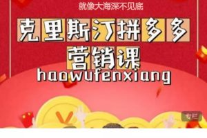 【克里斯汀】拼多多运营第一课