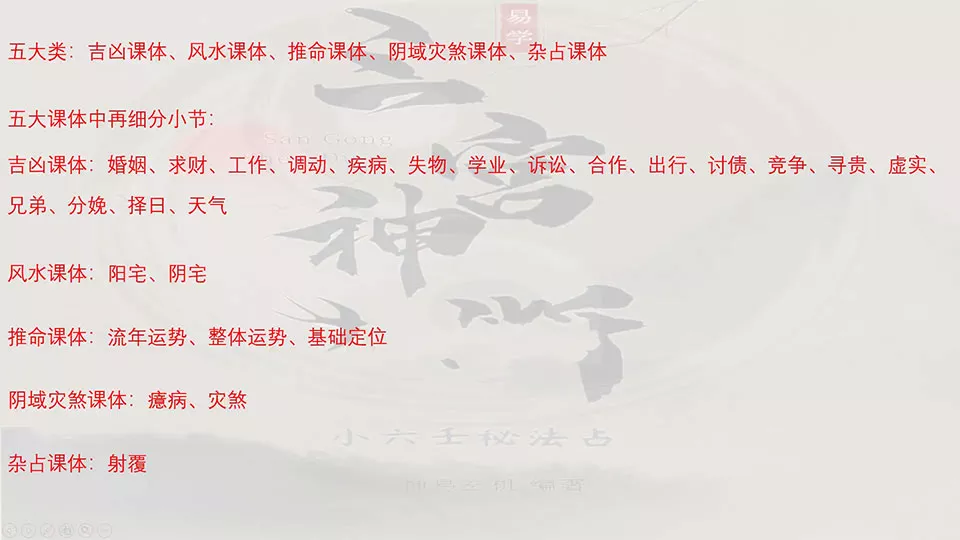 神易玄机三宫小六壬视频+讲义插图