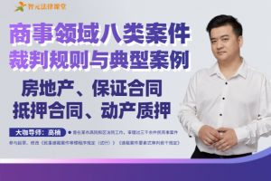 【智元法律】高楠商事领域八类案件裁判规则与典型案例：房地产、保证合同、抵押合同、动产质押（下）