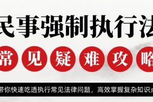 【智元法律】 曹雨民事强制执行法：​常见法律疑难攻略