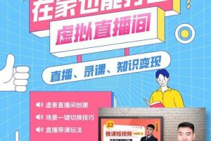 鲁老师《在家也能打造虚拟直播间》直播、录课、虚拟变现