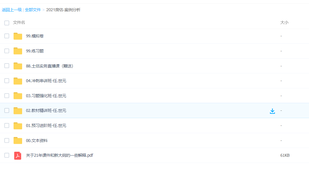 任世元2021年房地产估价师《案例分析》精讲串讲模考视频教程 百度云下载插图