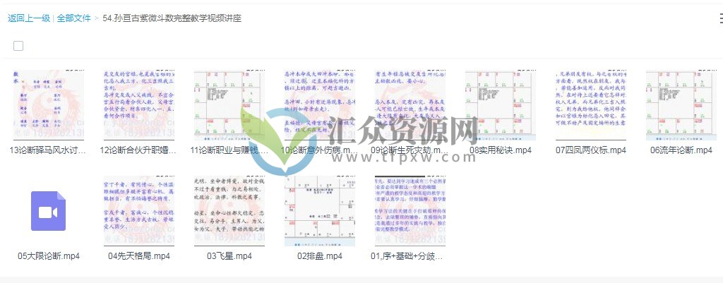 孙亘古紫微斗数视频讲座 百度云下载插图