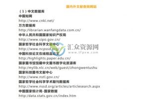 国内外文献网站大全