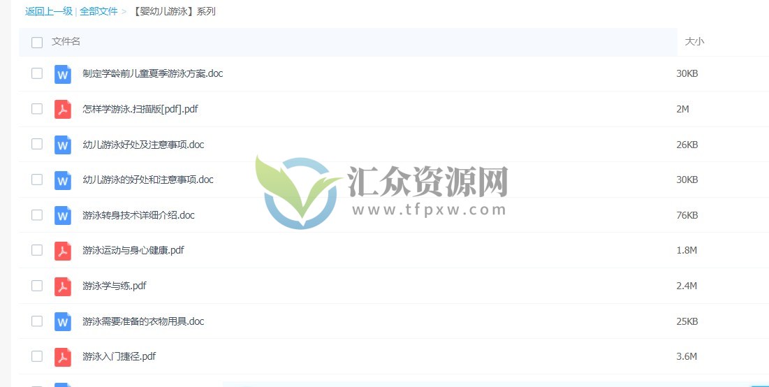 婴幼儿学游泳系列系列文档资料合集插图