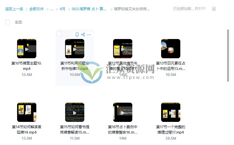 艾米塔罗牌占卜（初级+高级 ） 算爱情4.2视频课程 百度云下载插图1