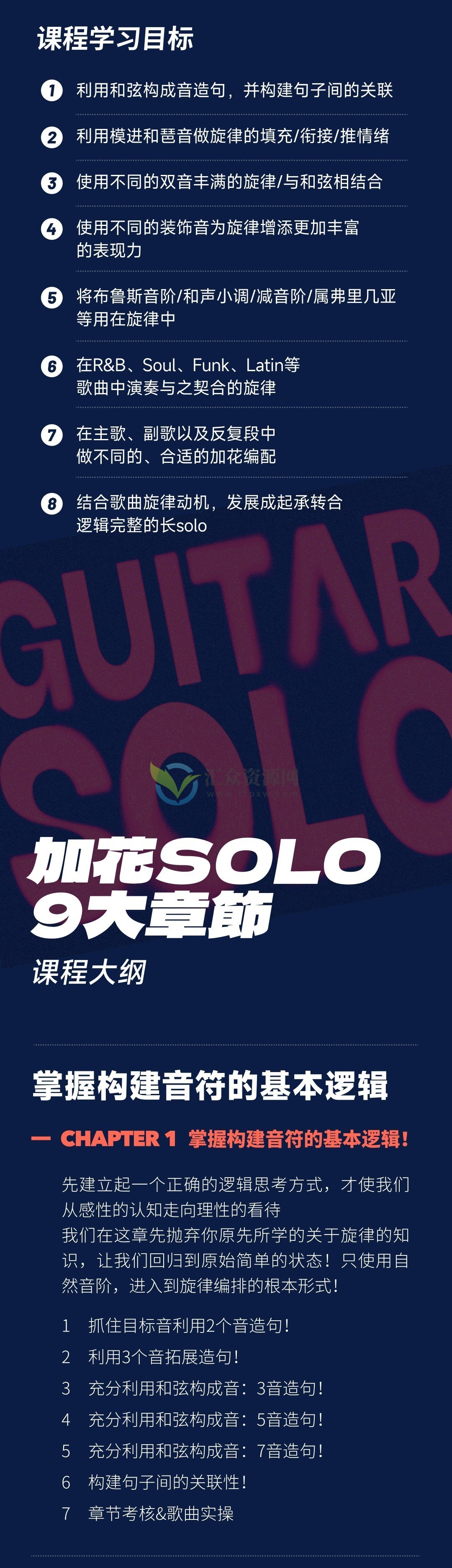 【哎呀音乐】Niko小烨 职业吉他实用套路手册：加花solo篇插图1