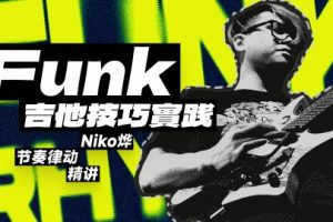 【哎呀音乐】Niko小烨-节奏吉他精讲：Funk技巧与实战 (视频+课件)
