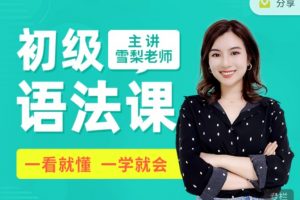 雪梨老师-初级英语语法课71节(视频+讲义)