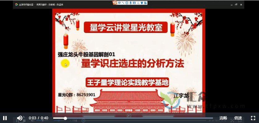 江宇龙（枫林阳）《王子量学理论实践》第12期课程 百度网盘下载