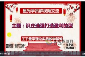江宇龙（枫林阳）《王子量学理论实践》第16期课程 百度网盘下载
