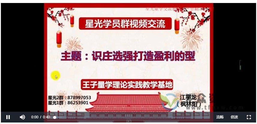 江宇龙（枫林阳）《王子量学理论实践》第16期课程 百度网盘下载插图1