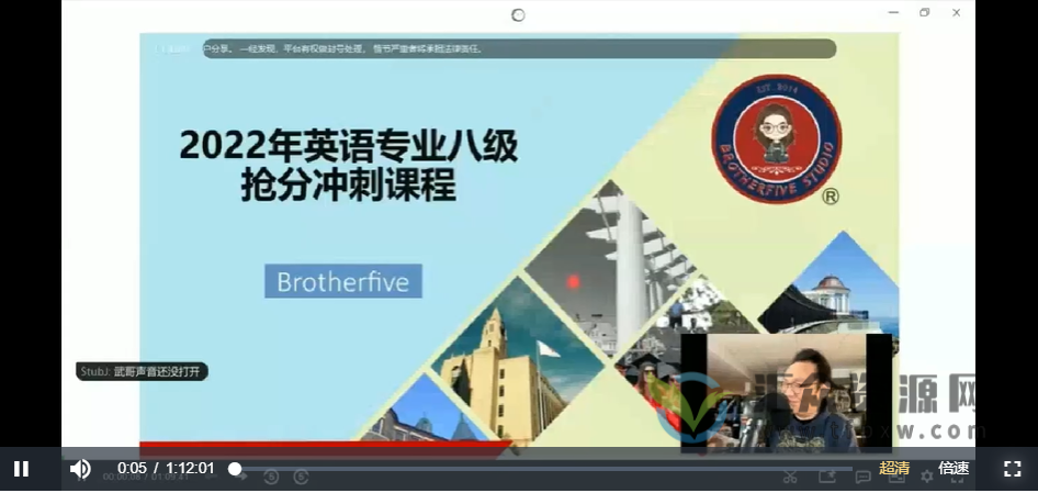 Brotherfive-武峰2022英语专八抢分冲刺班(视频+讲义) 百度网盘下载插图