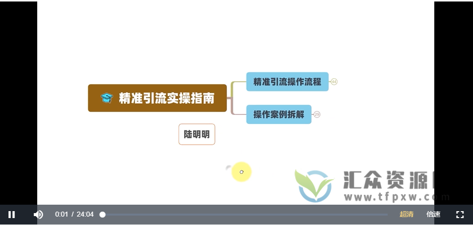 陆明明主讲《精准引流实操指南》精准引流操作流程+操作案例拆解插图