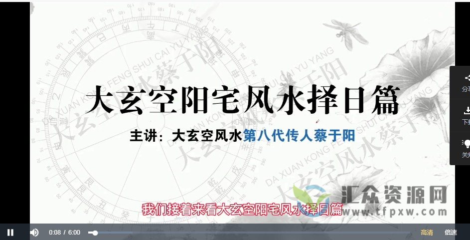 杜彦霖亲传弟子蔡于阳《大玄空阳宅风水》视频课程90讲插图1