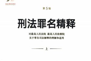 2022新书胡云腾著《刑法罪名精释（第5版）》上册+下册PDF电子书 百度网盘下载