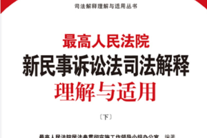 2022版《最高人民法院新民事诉讼法司法解释理解与适用（上+下）》PDF电子书 百度网盘下载