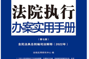 《法院执行办案实用手册（含民法典总则编司法解释）》2022第七版PDF电子书下载